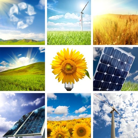 renewable energy collage
